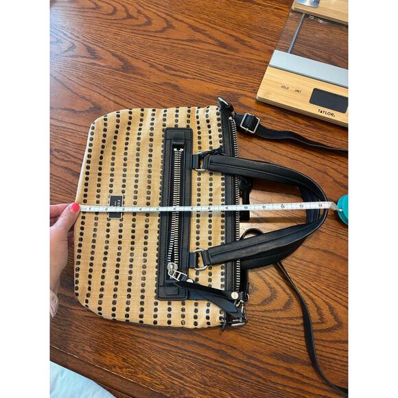 Fossil Purse Dawson Satchel Light Tan And Black Crossbody - Picture 7 of 8